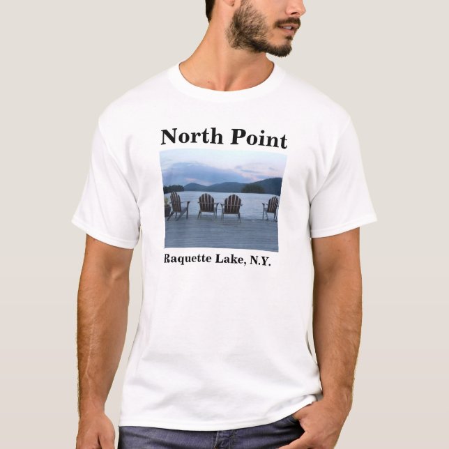 T-shirt North Point, lac Raquette, N.Y. (Devant)