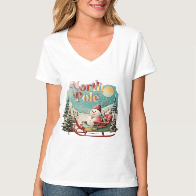 T-shirt North Pole: Where Magic Never Melts (Devant)