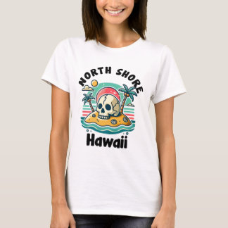 T-shirt North Shore Oahu Hawaii Souvenir Surfing Hawaiian 