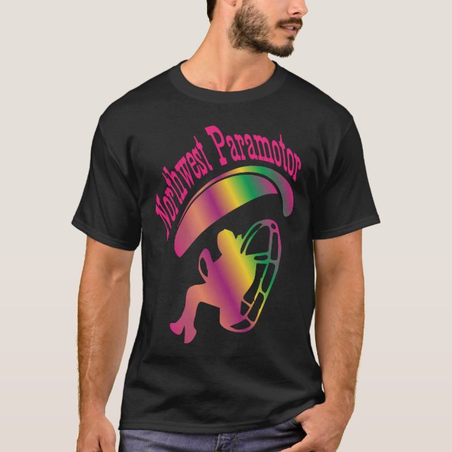 T-shirt Northwest Paramotor Pink Rainbow (Devant)