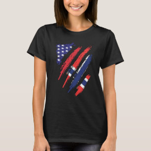 T-shirt Norvège American Grosse Drapeau USA Patriot Herita
