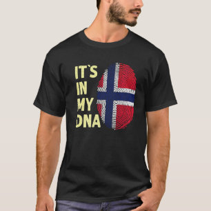 T-shirt Norvège Dans Mon Adn Norwegian Flag Team Norvège 1