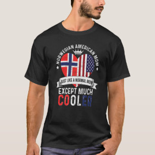 T-shirt Norvégien Américain Maman Fête des mères Mama Norv