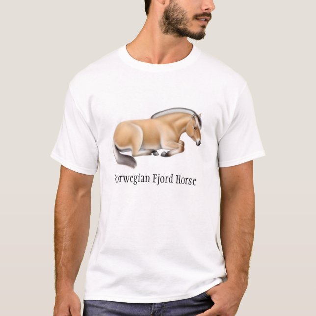 T-shirt norvégien de cheval de fjord (Devant)