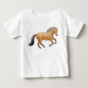 T-shirt norvégien de nourrisson de cheval de fjord