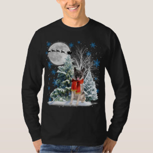 T-shirt Norvégien Elkhan sous la neige de lune Noël