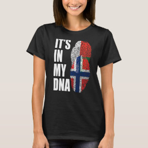 T-shirt Norvégien Et Malgache Mélangent Le Drapeau Du Patr