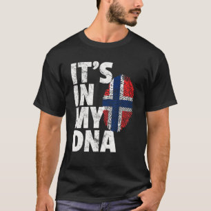T-shirt Norvégien Norvège Drapeau C'est DANS MON ADN Gif