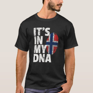 T-shirt Norvégien Norvège Drapeau C'est DANS MON ADN Gif