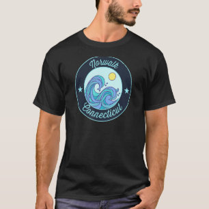T-shirt Norwalk Ct Connecticut Souvenir Nautique Surfer Gr