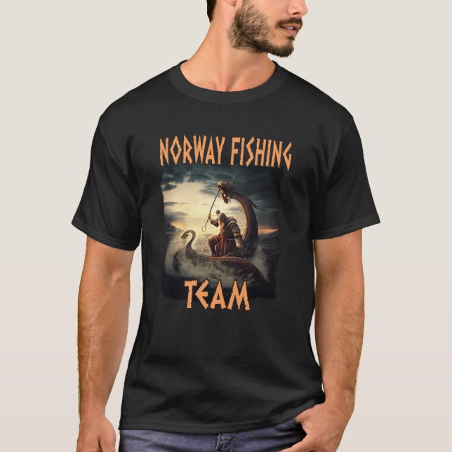 T-shirt Norway Fishing Team Scandinavia Norge Souvenir Nor (Devant)