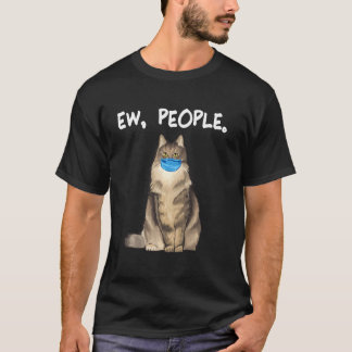T-shirt Norwegian Forest Ew People Chat portant un masque 