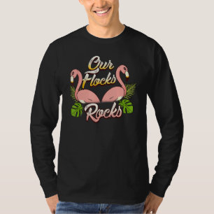 T-shirt Nos Flock Rocks Flamants roses Summer Girls Flaman