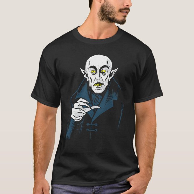T-shirt Nosferatu Halloween Vampire Classic Horror Dracula (Devant)