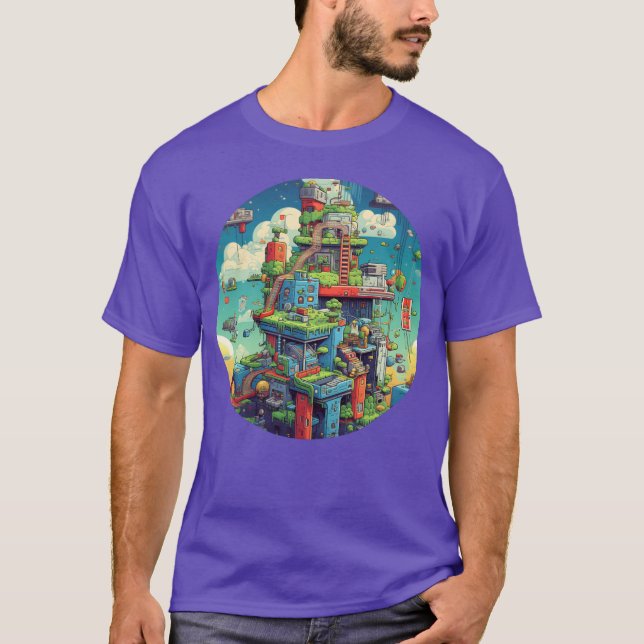T-shirt Nostalgic Gaming Delight Relive Pielated Adventu f (Devant)