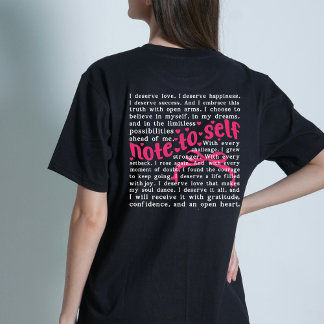 T-shirt Nota À Soi, Amour Propre, Sensibilisation À La San