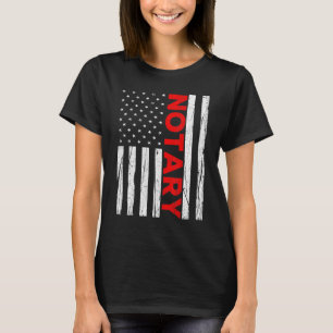T-shirt Notaire Patriotique Américain Drapeau Notaire Publ