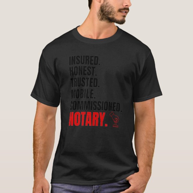 T-shirt Notarize Notari Notarize Notaire Public (Devant)