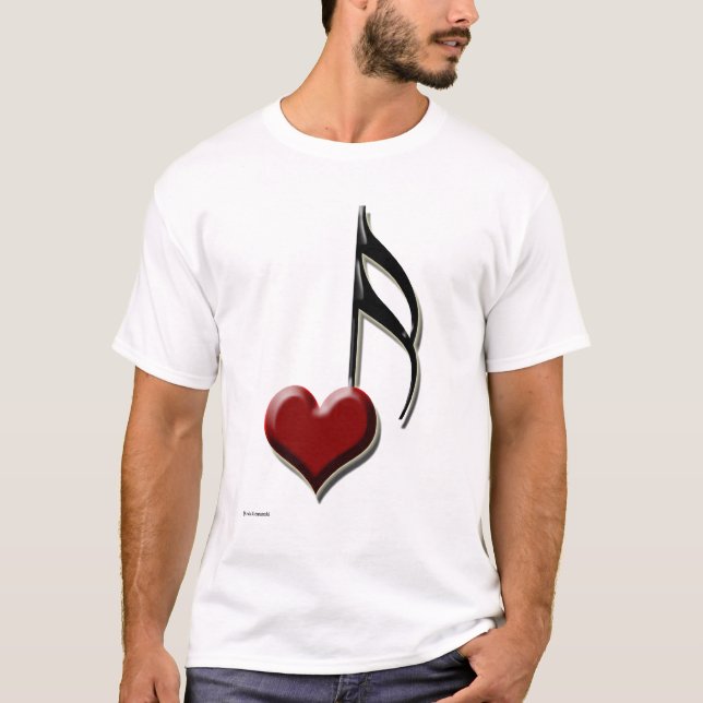 T-shirt Note de coeur (Devant)