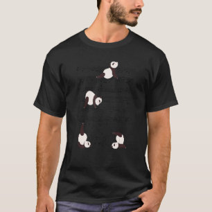 T-shirt Note de musique jouant de la musique Yoga Ours Pan