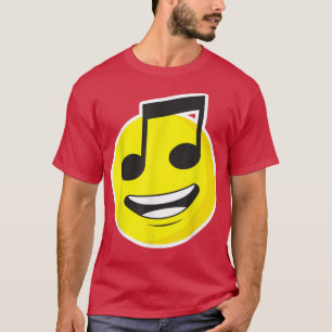 T-shirt Note de musique Visage souriant heureux Écrivain d