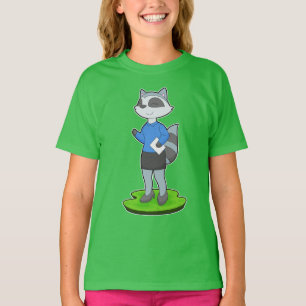 T-shirt Note de secrétaire raton laveur