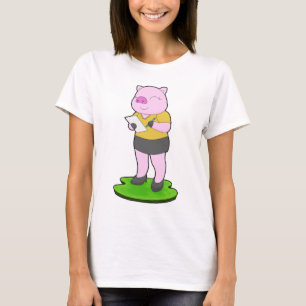 T-shirt Note du secrétaire cochon