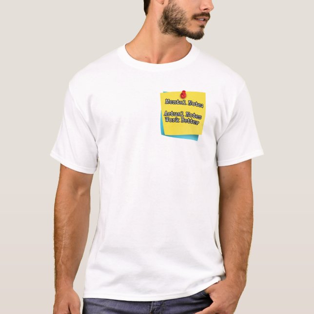 T-shirt Note mentale... (Devant)