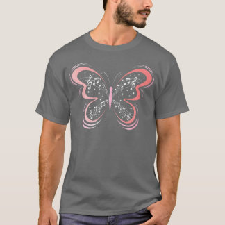 T-shirt Note musicale Butterfly Music vintage