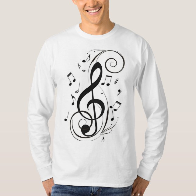 T-SHIRT **NOTE MUSICALE*** HOMMES (Devant)