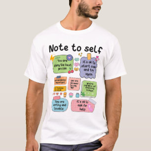 T-shirt Note : Psychologue De L'École D'Autosanté Mentale 
