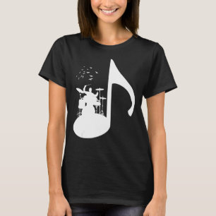 T-shirt Noter Oiseaux Drummer Design