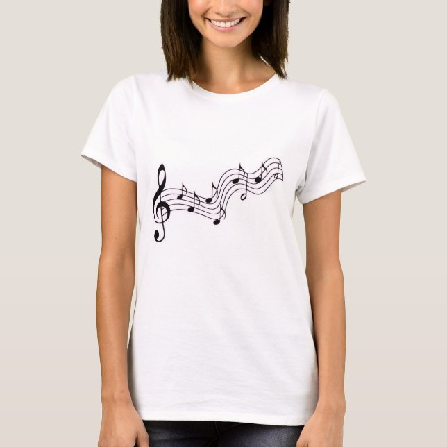 T-shirt notes de musique (Devant)
