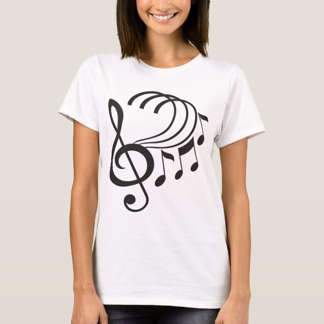 T-shirt Notes de musique (Devant)