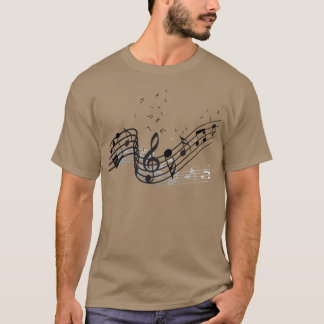 T-shirt Notes de musique ami