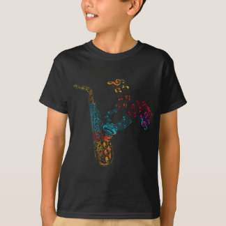 T-shirt Notes de musique cadeau du lecteur saxophone Saxop