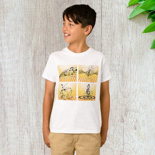 T-shirt Notes de Musique Éclatées Abstraites