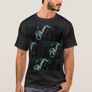 T-shirt Notes de saxophone et de musique