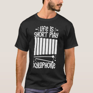 T-shirt Notes d'instrument de musique Xylophone Lecteur Gl