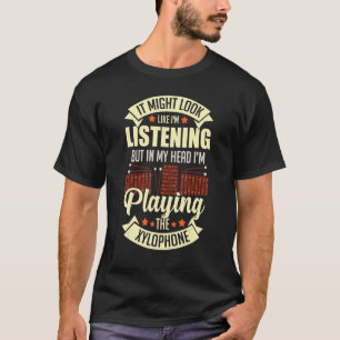 T-shirt Notes d'instrument de musique Xylophone Lecteur Gl