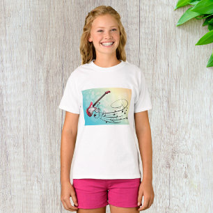 T-shirt Notes musicales de guitare électrique