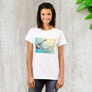 T-shirt Notes musicales de guitare électrique
