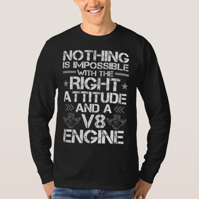 T-shirt Nothing is impossible with a right attitude and a  (Devant)
