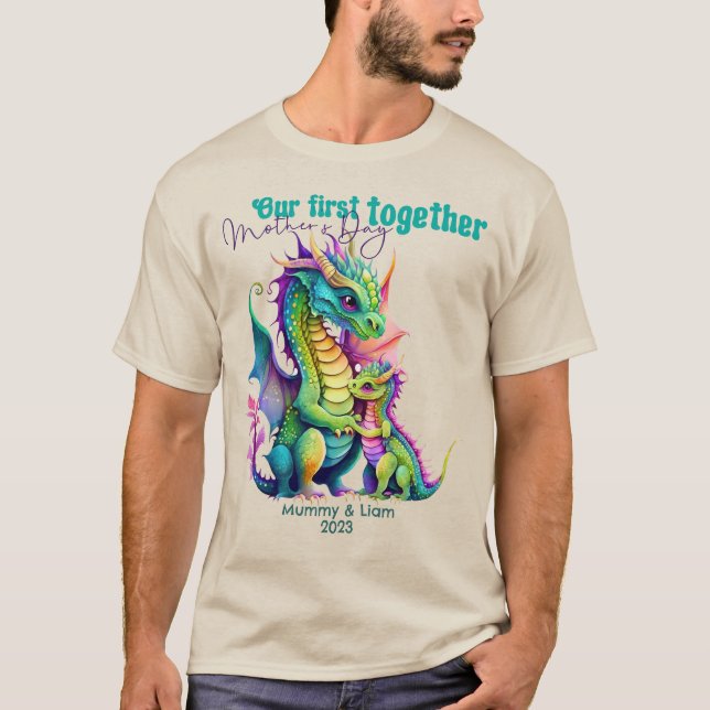 T-shirt Notre 1ère Fête des Mères Ensemble-Maman et Baby D (Devant)