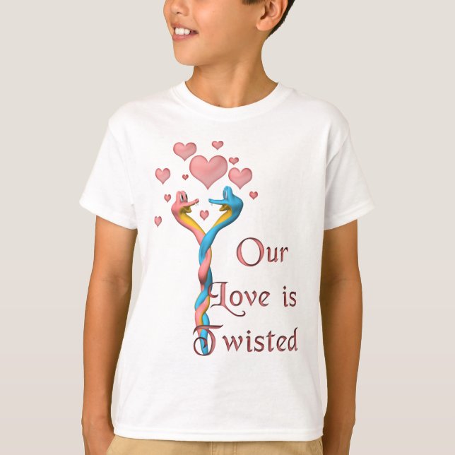 T-shirt Notre amour est tordu (Devant)