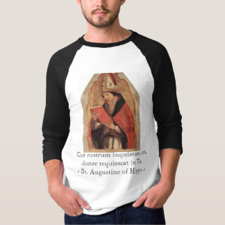 T-shirt Notre coeur est chemise agitée de St Augustine,