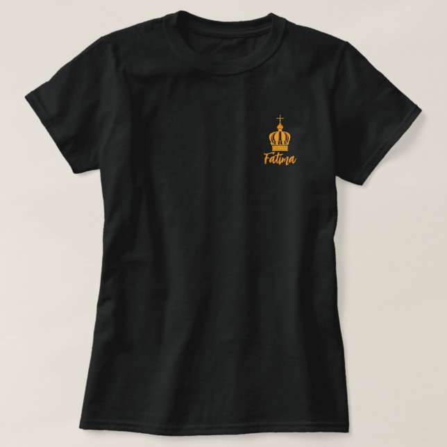 T-shirt Notre-Dame de Fatima couronne (Design devant)