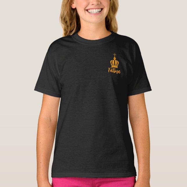 T-shirt Notre-Dame de Fatima couronne (Devant)