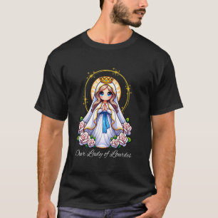 T-shirt Notre-Dame de Lourdes Priez Marie Mignonnes Femmes