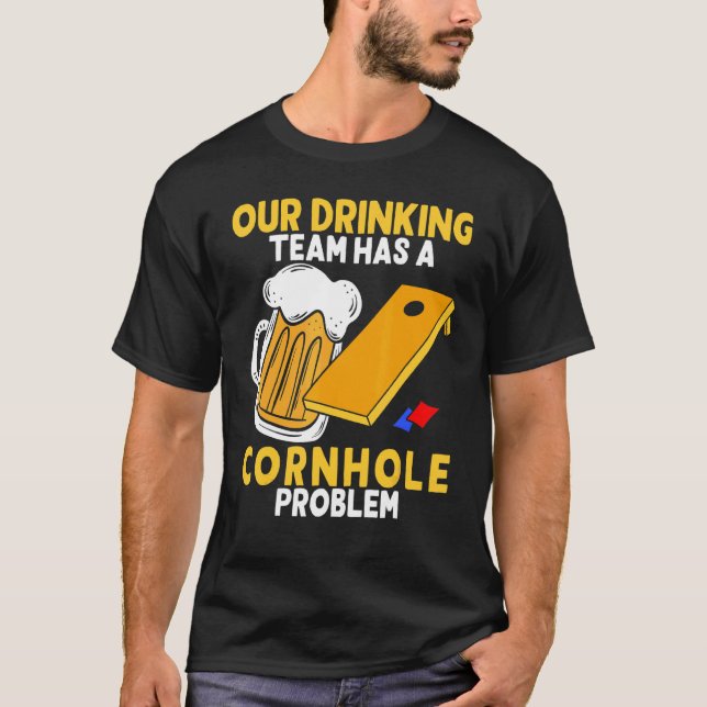 T-shirt Notre Équipe De Boissons Possède Un Sac De Poisson (Devant)